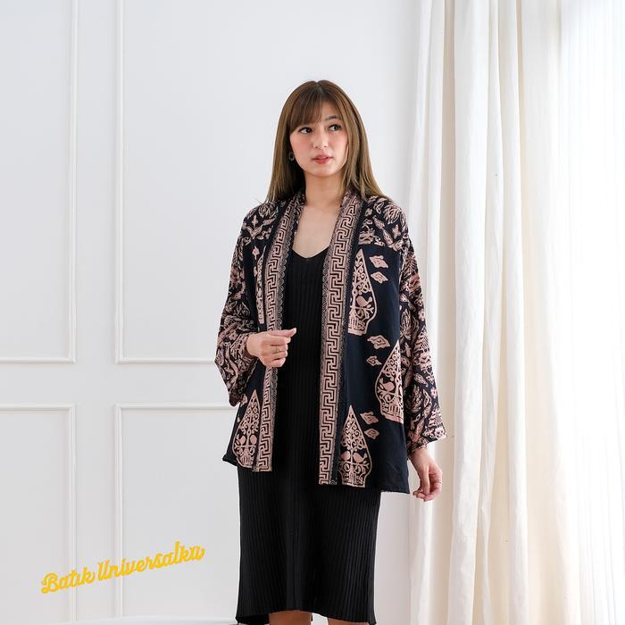 eyys- Outer Batik Wanita Cardigan Blouse Blazer Santai - Lathi2