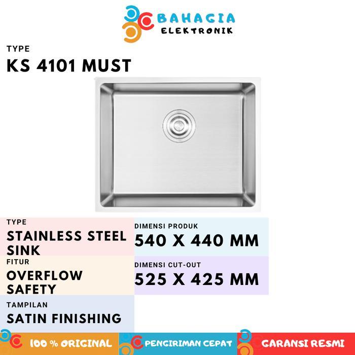 Modena Ks 4101 Must Sink Pencuci Piring Stainless Steel