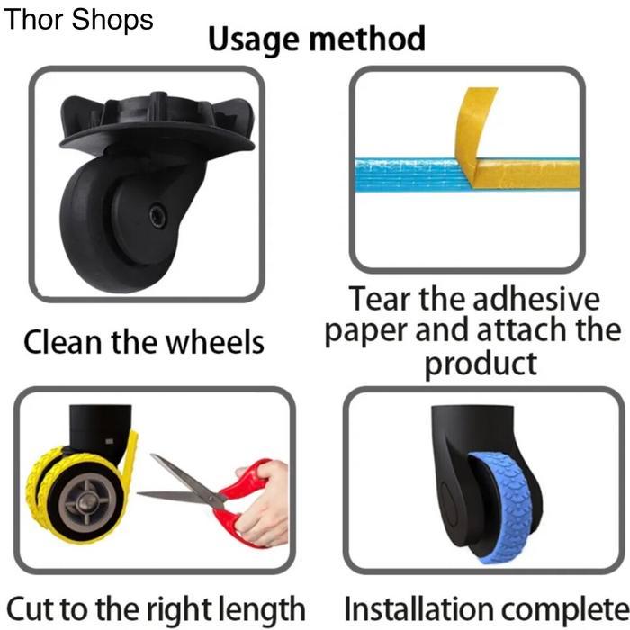 Terpopuler- Karet Pelindung Roda Koper Single Double Wheel Protector