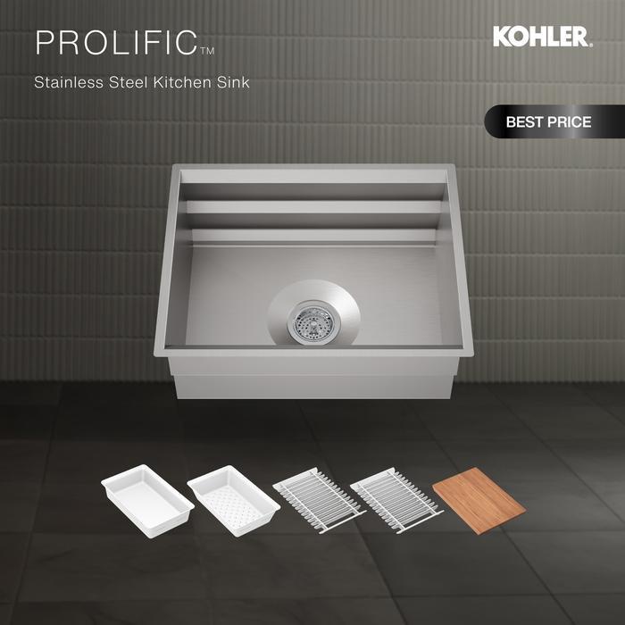 KOHLER Prolific Bak Cuci Piring Dapur Kitchen Sink 23" K-23650-NA