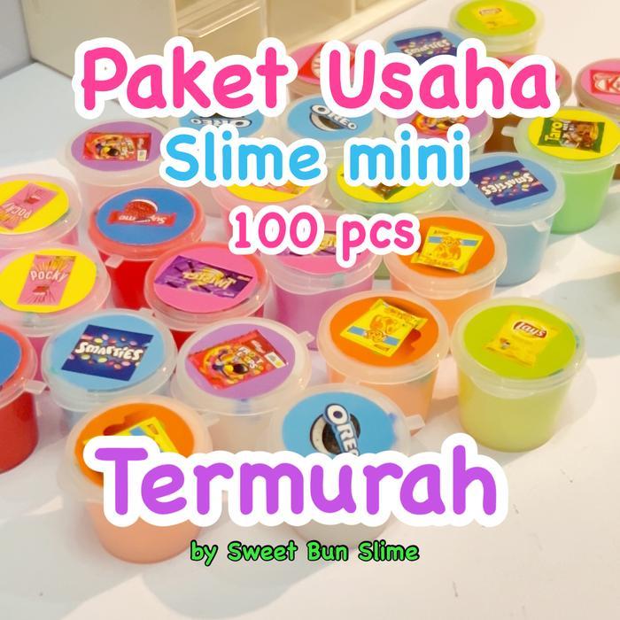 Paket Usaha Slime Mini 100 Pcs Original