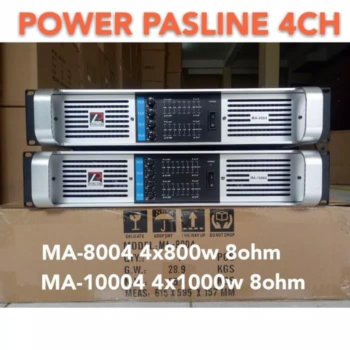 Power 4 ch Pasline MA8004 ma 8004(4x800 watt)original terlaris