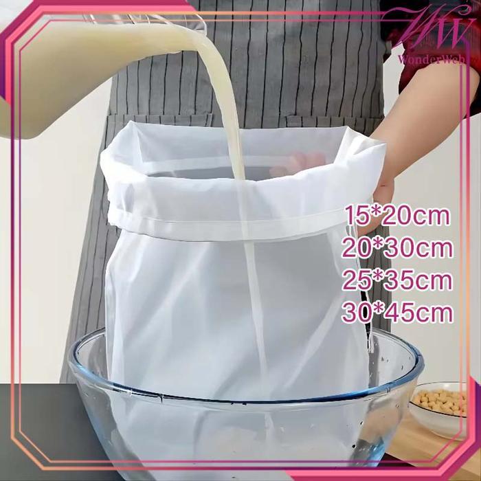 Terlaris Kain Saringan Tahu Kedelai Kain Nylon Saringan Isi 10 Pcs Kain Penyaring Tahu Kantong