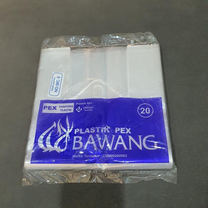 Kantong Kresek Bening Pe Pex 20 / Kantong Plastik Bening Bawang 20X40