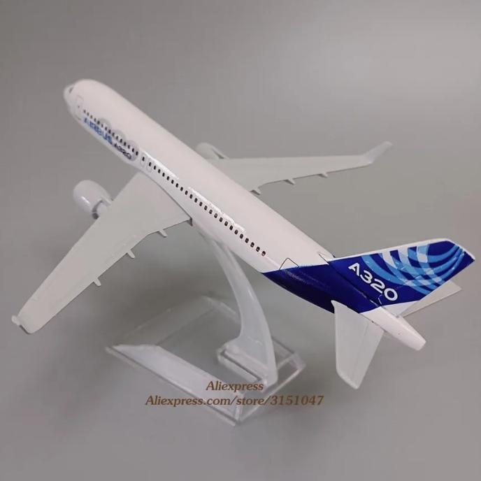 Airbus Miniatur Diecast Pesawat A320 Neo Prototype 16 Cm Bahan Besi Dan Mica Model Pesawat Airbus