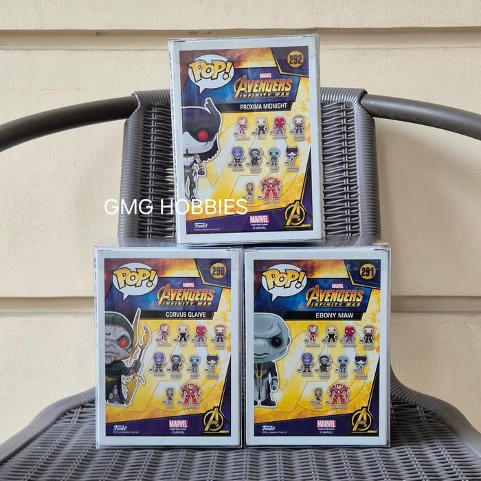 HOT SALE FUNKO POP AVENGERS INFINITY WARS 290 CORVUS GLAIVE - 291 EBONY MAW - 292 PROXIMA