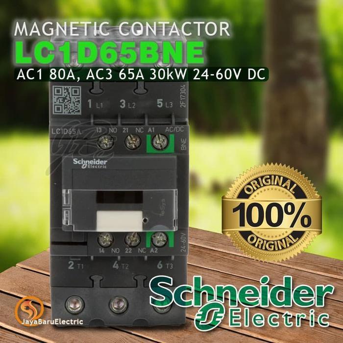 KONTAKTOR / CONTACTOR SCHNEIDER LC1D65ABNE LC1D65A 65A 24V-60V AC / DC