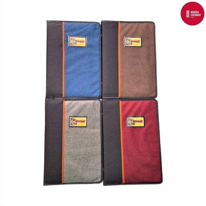 Dokumen/Document Keeper Map Resleting Multifunction Folio/F4 Kain 20 Lembar + Kantong