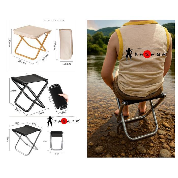 TERMURAH Kagawa Kursi Lipat portable kursi outdoor kursi mancing lipat serbaguna