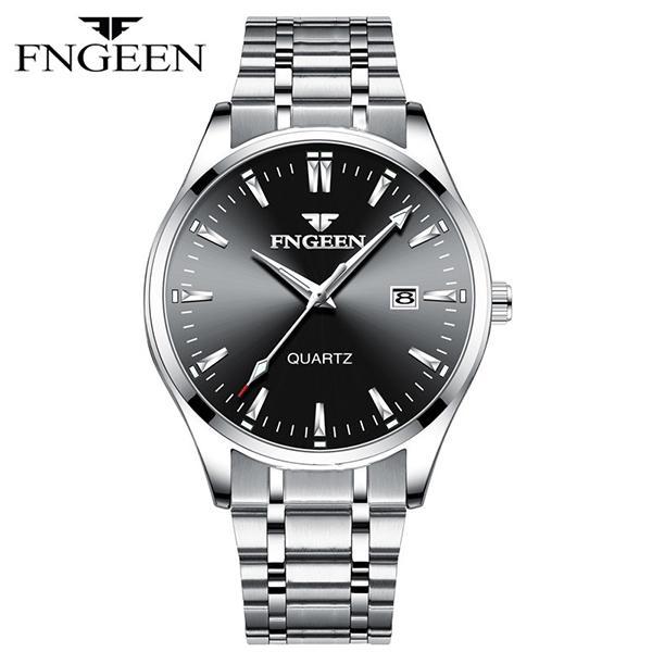 FNGEEN 2111 Jam Tangan Pria Anti Air Bisnis Fashion Mewah Stainless Steel Original Quartz Waterproof