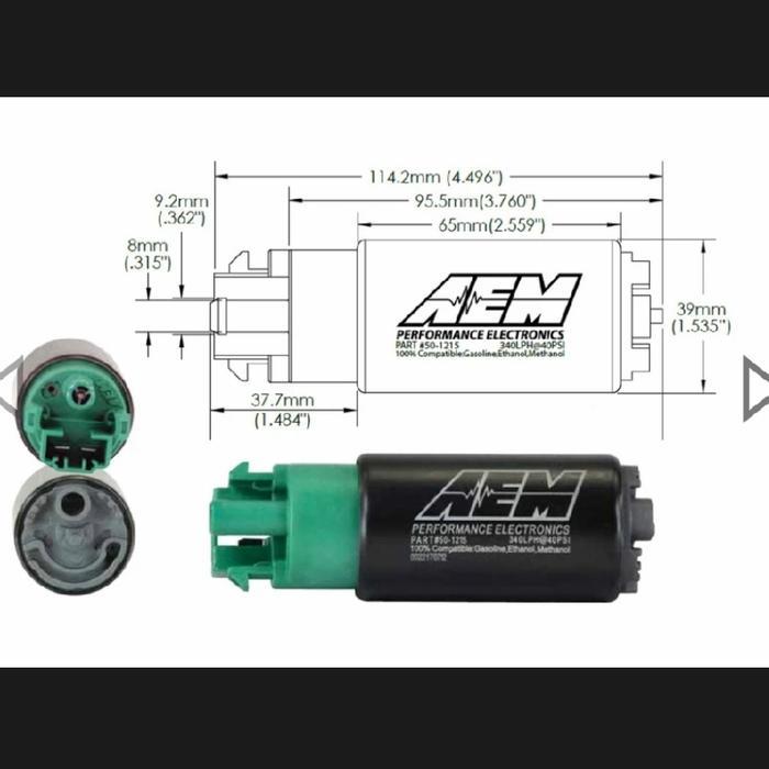 FUEL PUMP AEM 340LPH 50-1215 Sale 15%