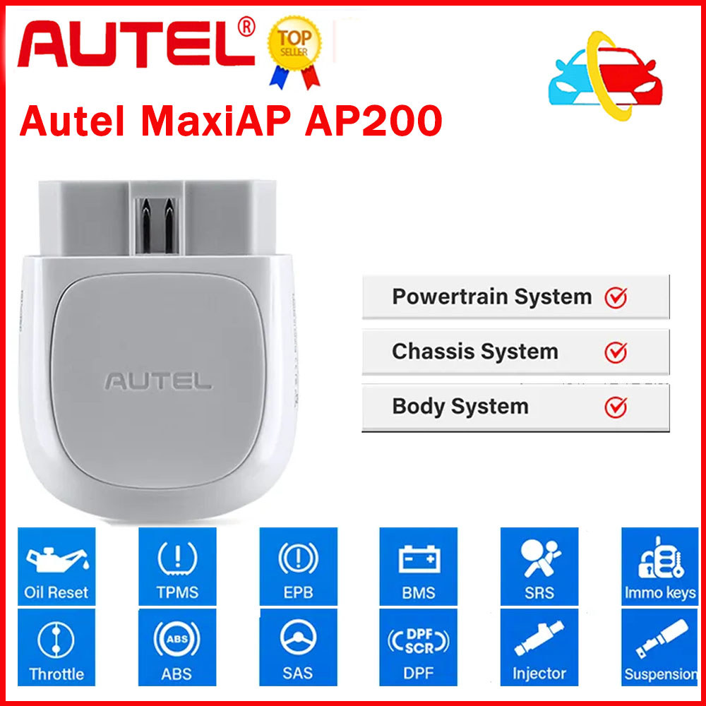 Autel AP200 Bluetooth Scanner Full System Diagnostic Tool Auto Code