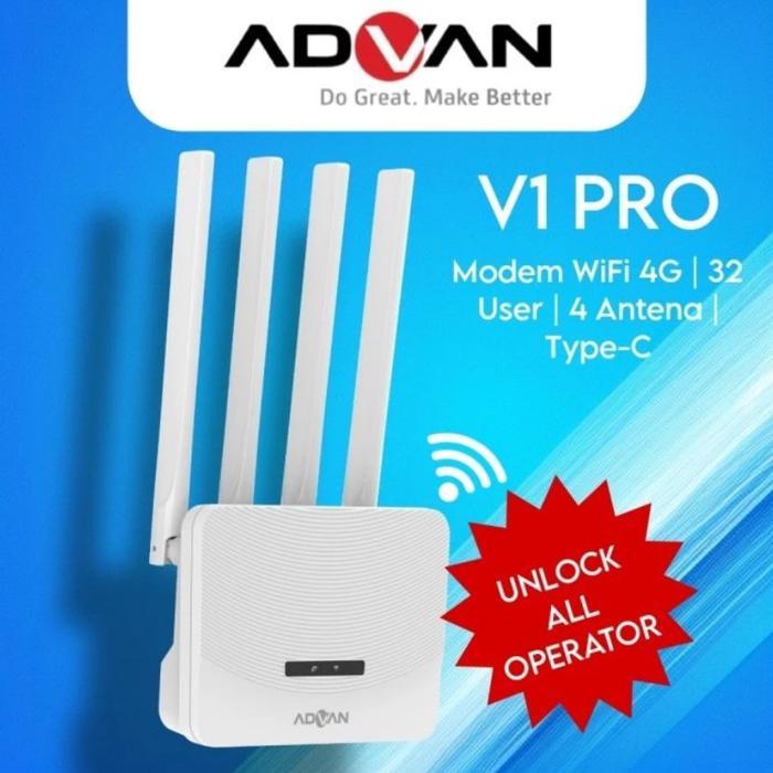 Advan V1 Pro Modem Wifi 4G Unlock All Operator 4 Antena Modem Advan Modem 4G Modem Unlock Modem All