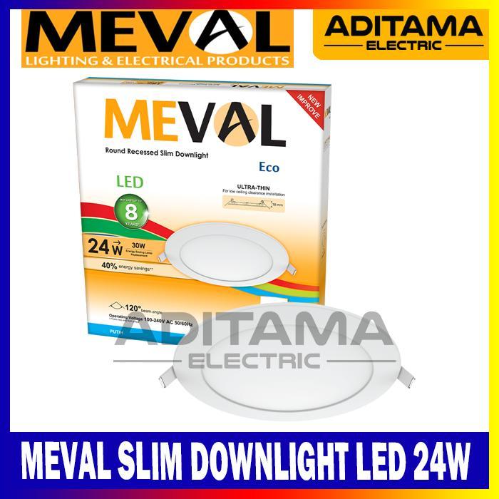 Meval Downlight Panel Bulat Slim 24W 24 Watt 24Watt 11Inch
