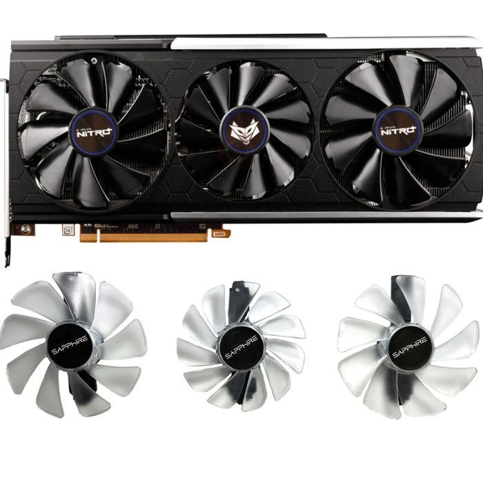 Ada Stok Fan Sapphire Nitro Rx 5700 xt 5500 xt Oem Replacement 87cm 95mm 6pin
