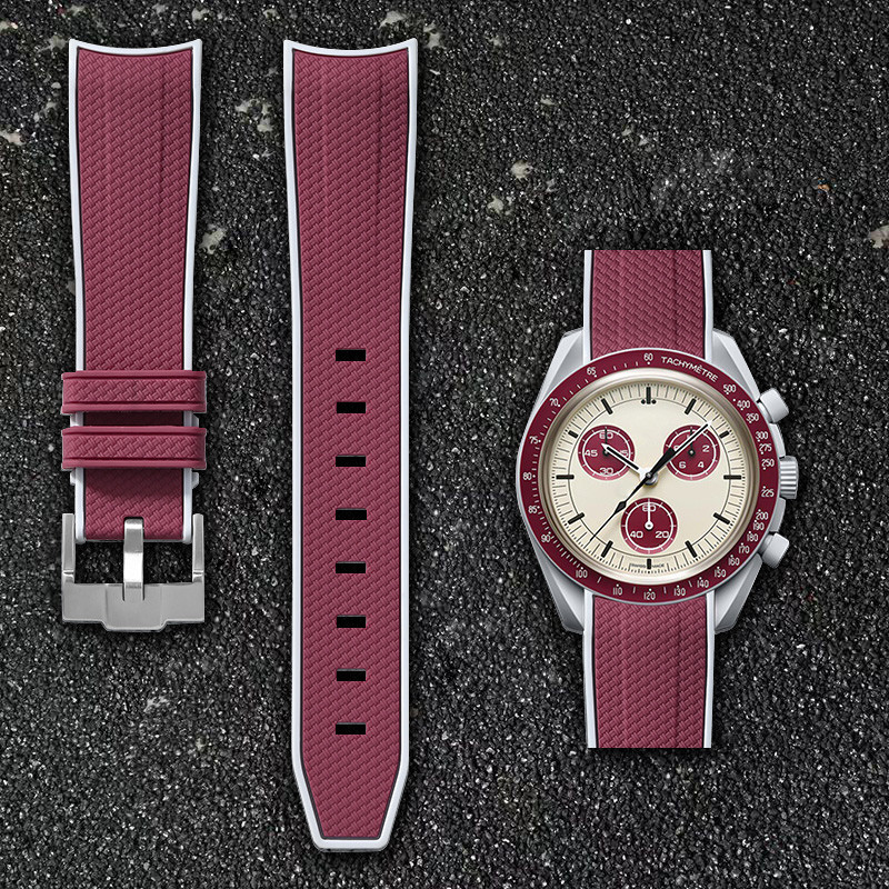 For Omega Swatch 20mm Curve Watch Strap Speedmaster MoonSwatch Planet Snoopy WatchBand Quick Release
