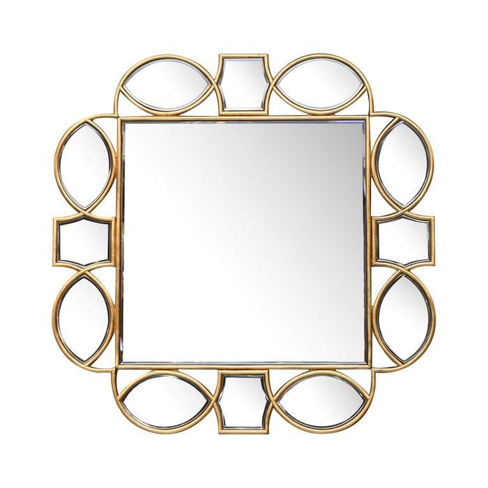 INFORMA - CERMIN DINDING - WALL MIRROR JA-17 80X80CM GOLD