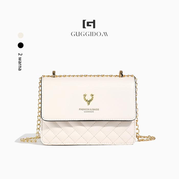 Elizabeth Collection - Guggidom Tas Wanita Selempang Kulit Fashion Handbag Tas Hp Cewek Rantai Mini