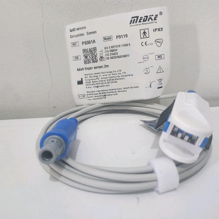 Ada Stok Adult SpO2 Direct Cable 3 meter Comen Star 8000, C50, Boztron 6 pin 1 knob / Medke
