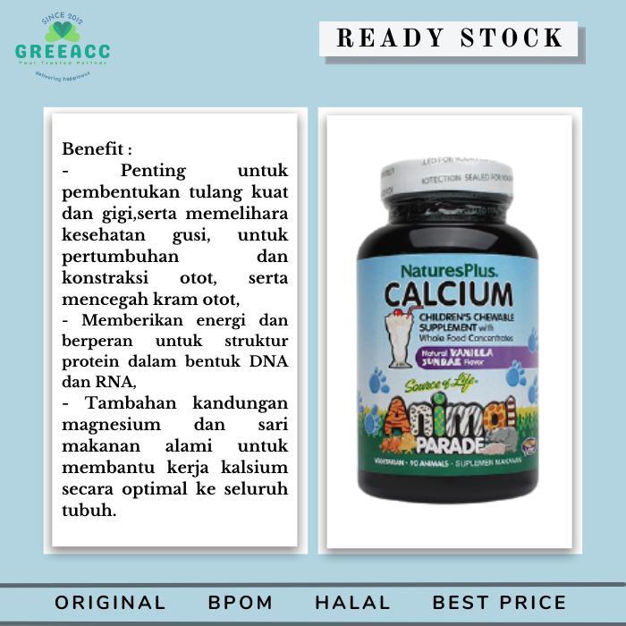 PROMO NATURE'S PLUS SOURCE OF LIFE CALCIUM ANIMAL PARADE 90 TAB BPOM SOL