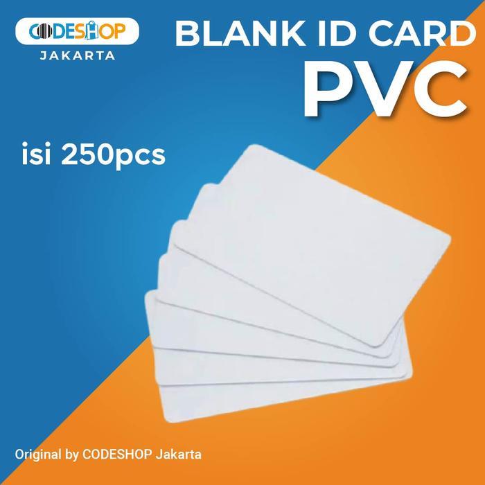Ready Blank Card Untuk Id Card Bahan Pvc Ukuran Standart Isi 250