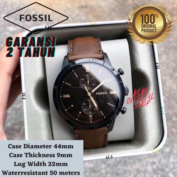 [ORIGINAL] Jam Tangan Pria Fossil FS5437 Townsman Chronograph Brown