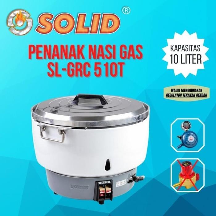 Penanak Nasi GAS SOLID 10/ 15 Liter Kapasitas Besar Resto Catering - 10 L