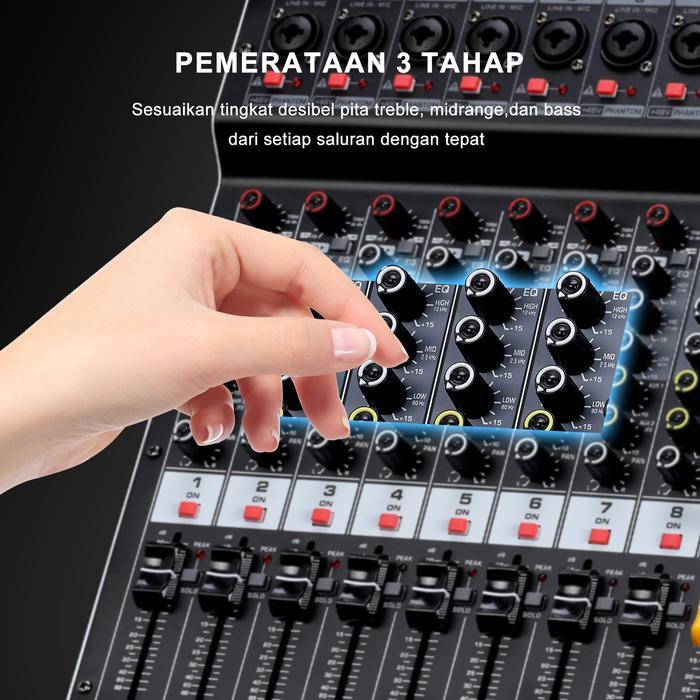 Promo Bomge Pmx-B Seri Power Mixer Audio,Professional 4/6/8 Channel Power Sound Mixer Amplifier