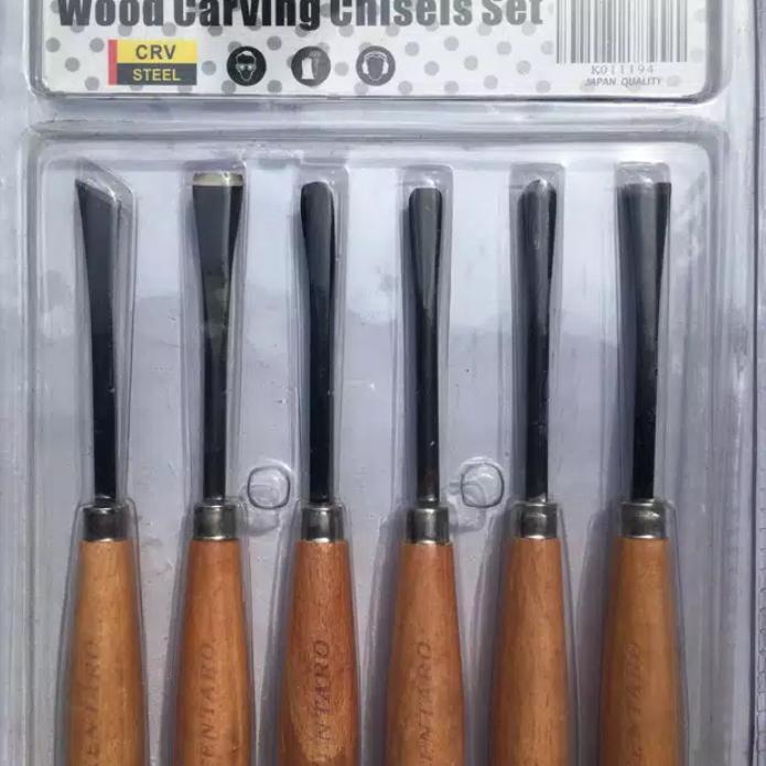 Pahat Bubut Kayu atau Pisau Bubut Kayu 6 Pcs Set Alat Ukir Kayu Profesional