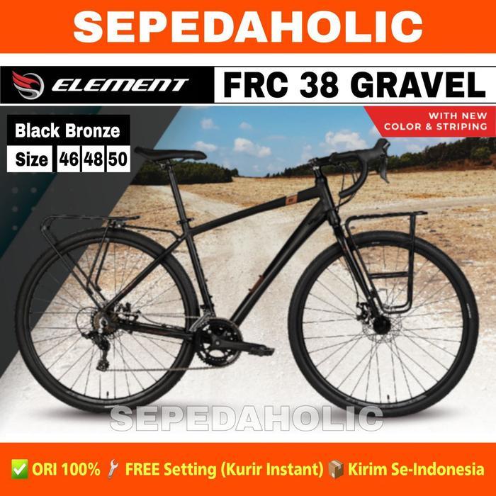 Sepeda Gravel ELEMENT FRC 38 NEW 2026 Alloy 2 x 8 Speed - Black Bronze, Size 46