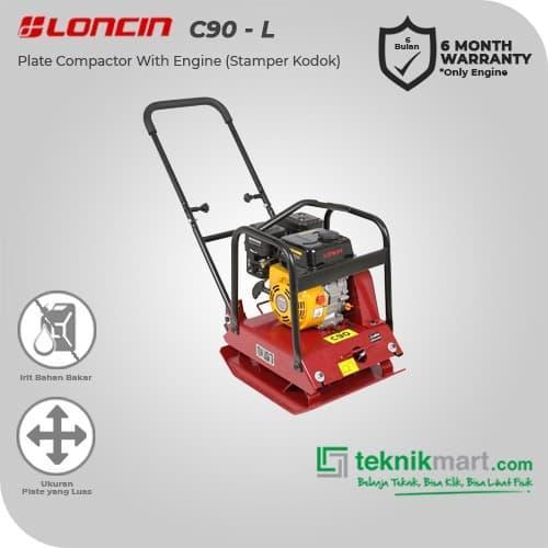 Loncin C 90-L Plate Compactor Dengan Loncin G 160 FA Gasoline Engine / Stemper Kodok