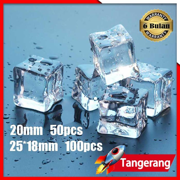 Cetakan Praktis Es Batu Palsu Fake Ice Cube 50Pcs Cube/100Pcs Crystal Mutifungsi Dan Murah