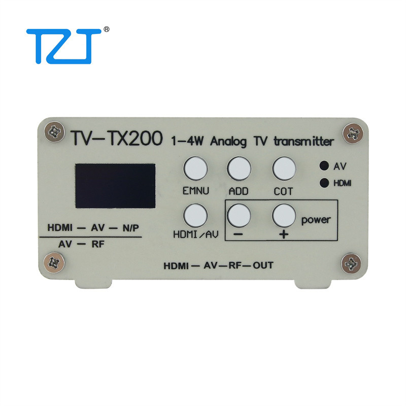 TZT TV-TX200 VHF/UHF ANALOG TV TRANSMITTER SUPPORT HD/AV INPUT ANALOG SIGNAL TRANSMITTER WITH