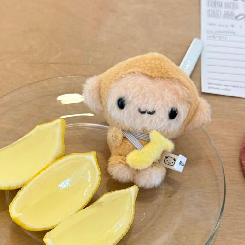 Hinakuu Monkey Plush Keychain Stuffed Animals Banana Monkey Bag Charm Korean Idol Style Monkey doll