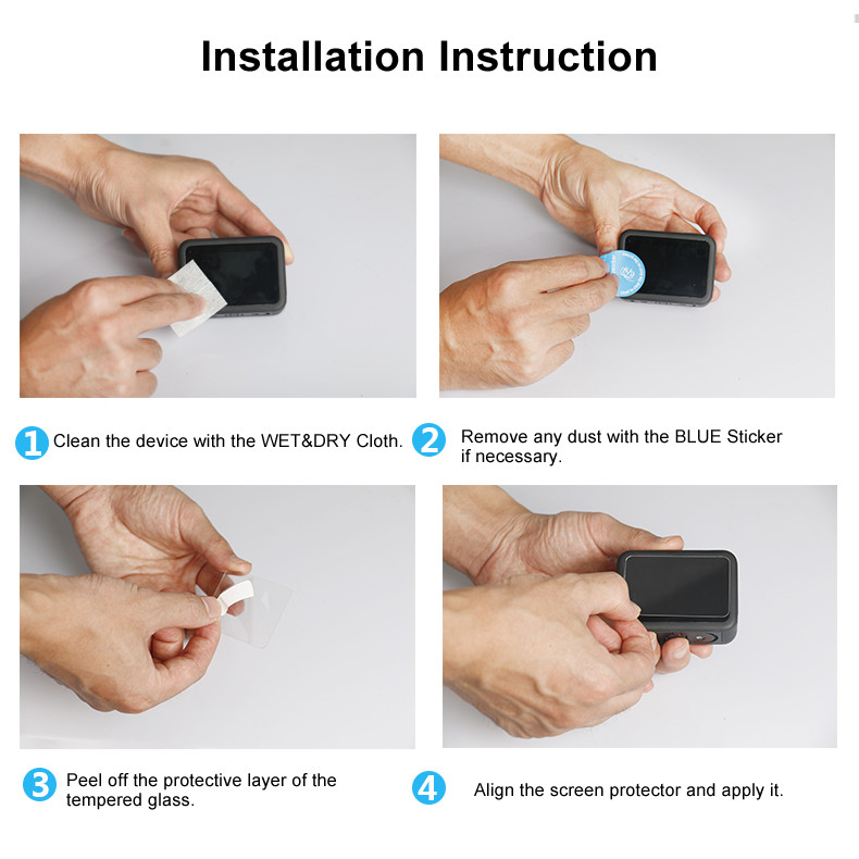 Tempered Glass Screen Protector for GoPro Hero 8 Black Lens Protection Protective for Gopro8 Go pro