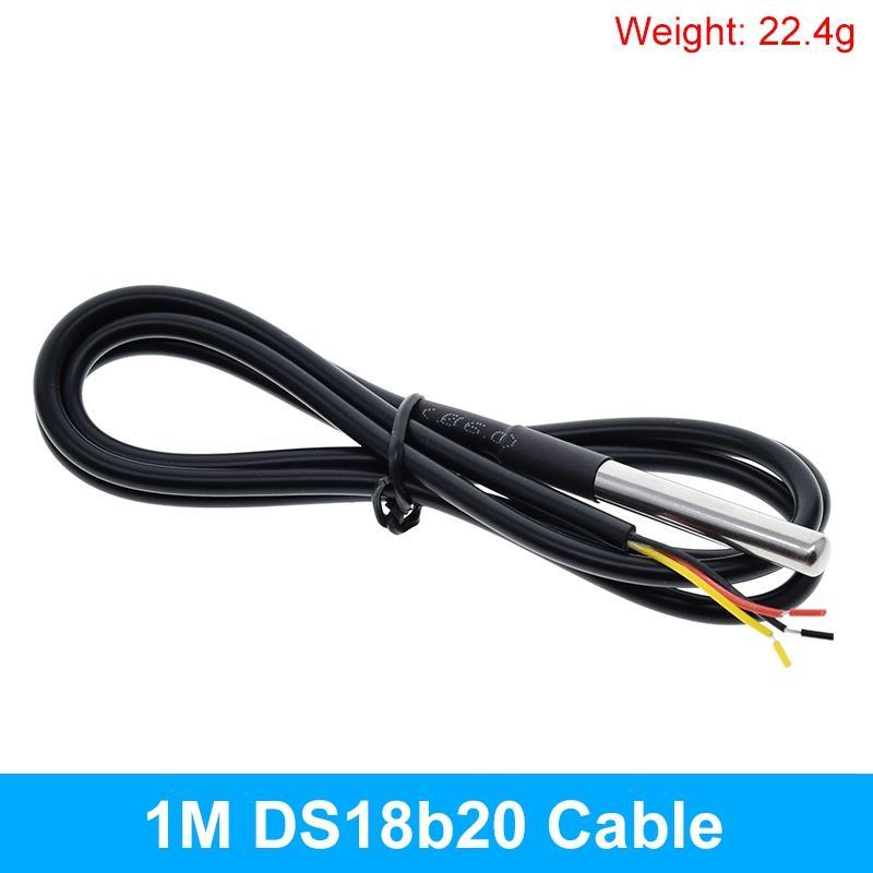 TZT 15PCS Stainless Steel Waterproof DS18b20 DS1820 123 Thread Temperature Probe Temperature Sensor