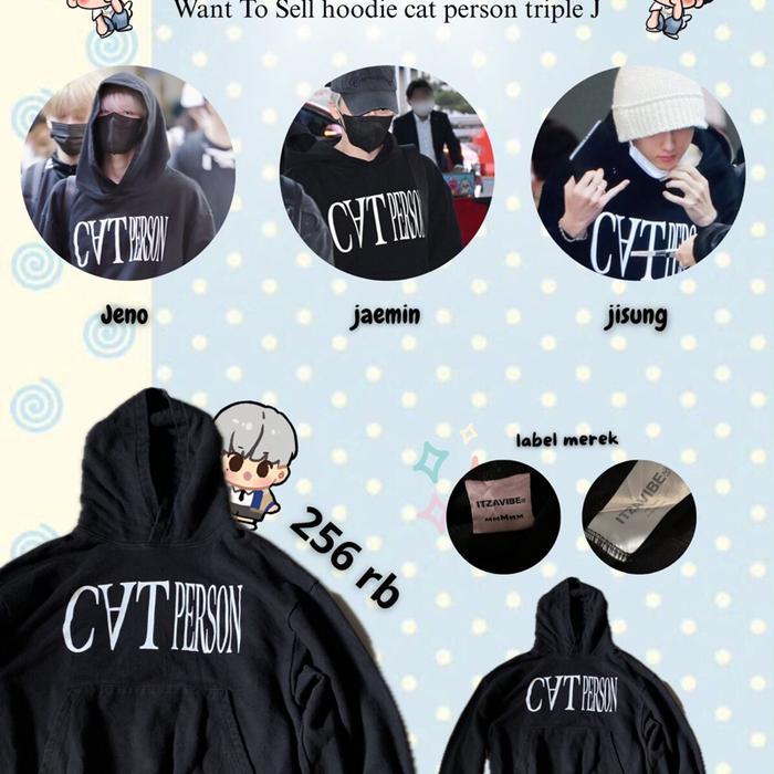 READY hoodie ITZAVIBE cat person triple J jeno jaemin jisung
