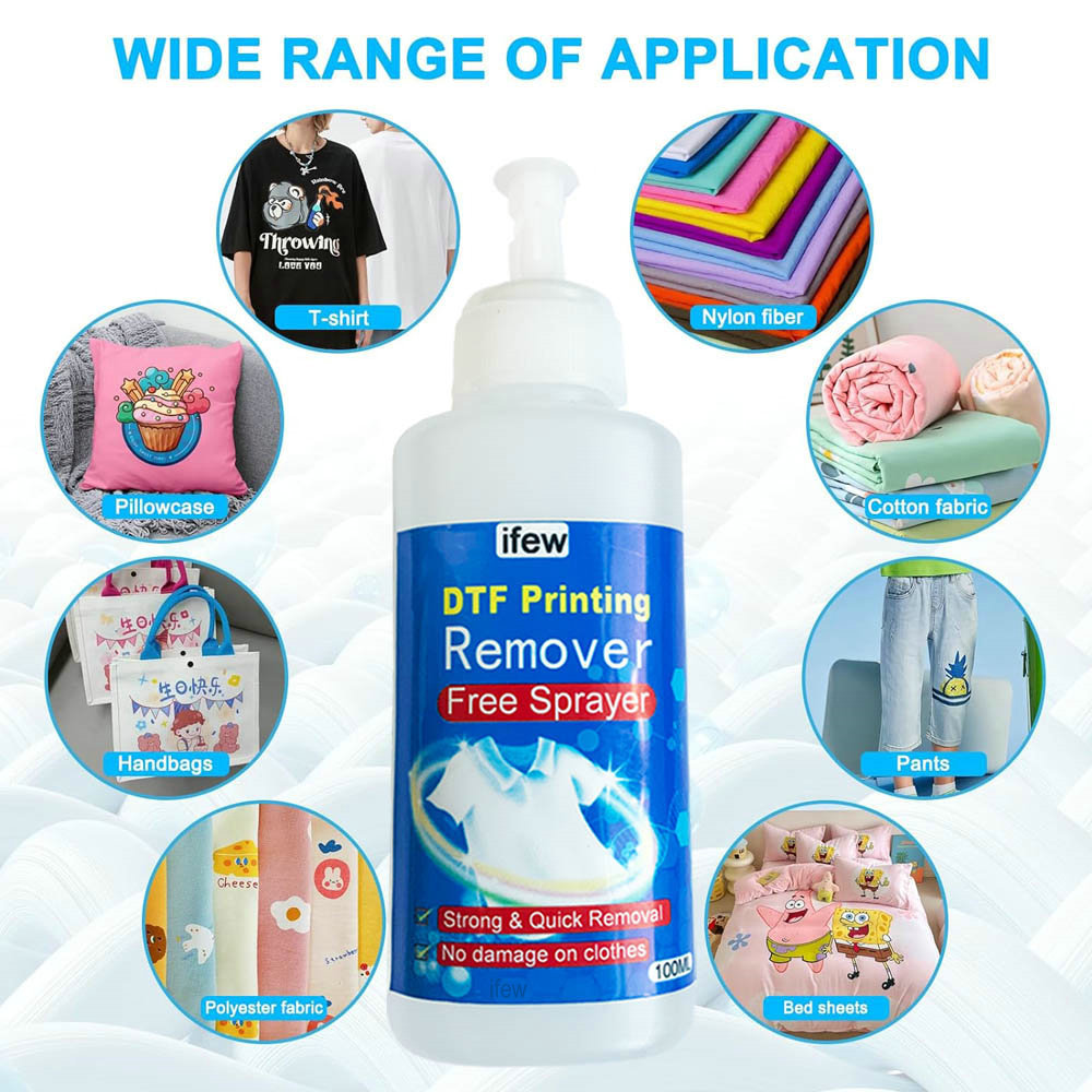 DTF Remove Clothing DTF Remover Textile Remover DTF Cleaner Cloth Vlr Vinyl Remover Printer Ink