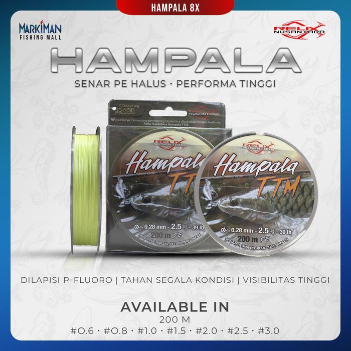 Senar PE Hampala X8 Relix Nusantara Senar PE Benang Pancing 200 Meter PE 0.8 1 1.5 2 2.5 3 Senar PE