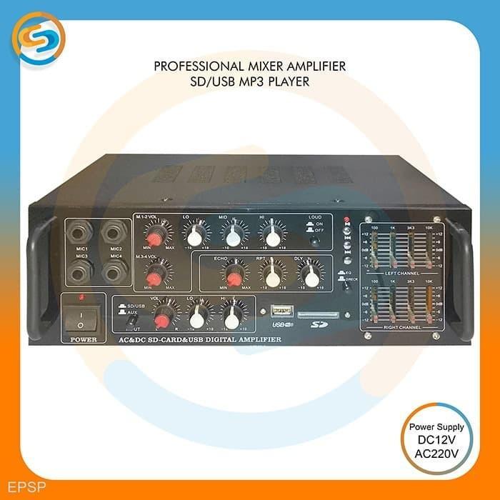 Professional Karaoke Power Amplifier Sd / Usb / Mp3 Player Ac- Epsp