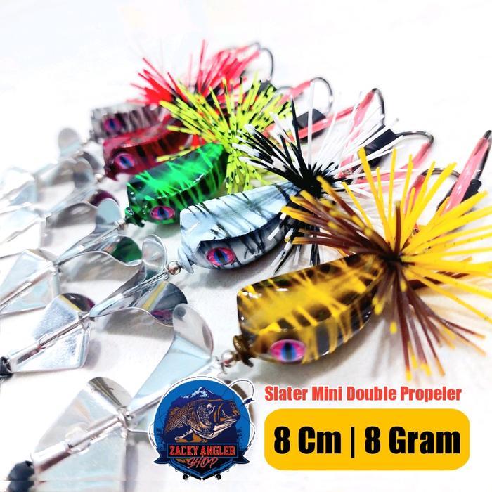 Cokershop- Slater Mini Buzzbait Double Propeler Umpan Gabus