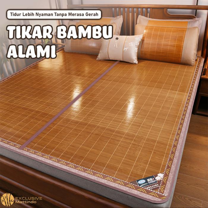 Ready Tikar Bambu Lipat Premium Tikar Bambu 3 Ukuran Tikarf Bambu Polos Adem Tikar Bambu Lipat Alami