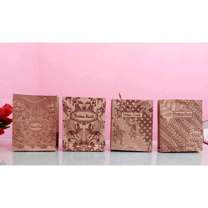 Promo Promo Hemat 100 Pcs Paperbag Motif Batik Tas Kado Tas Snack Tas Kertas Hajatan Tali Wadah