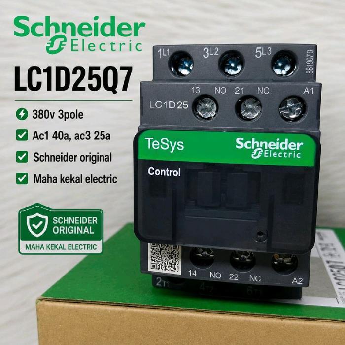 READY kontaktor Schneider LC1D25M7 220VAC,LC1D25Q7 380VAC,LC1D25F7 110VAC,LC1D25E7 48VAC,LC1D25B7