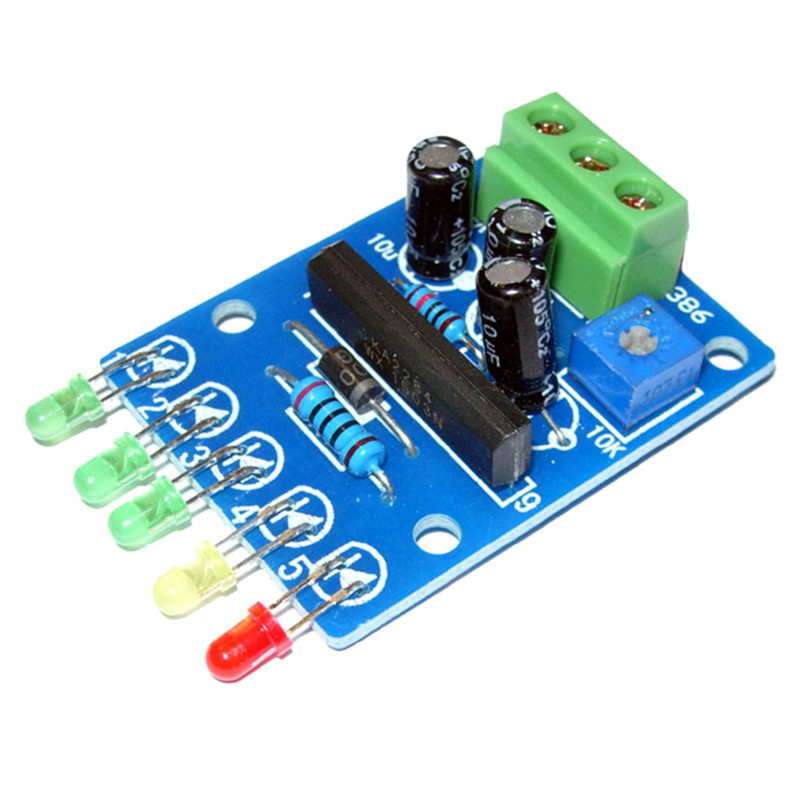 KA2284 o Level Indicator VU Meter 5 LED Power Level Display Board DC 5V-16V