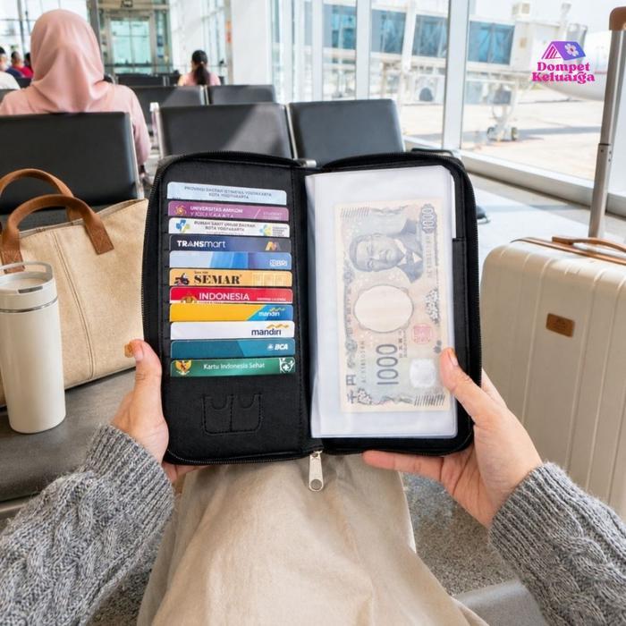 Premium Dompet Keluarga - Dompet Paspor Tempat Paspor Tiket Umroh Multifungsi Termurah