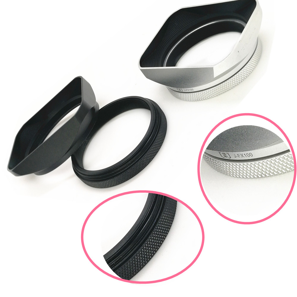 Metal Square Lens Hood Shade Lens Cap Cover for Fuji Fuji X100VI X100V X100F X100T X100S X100 X70