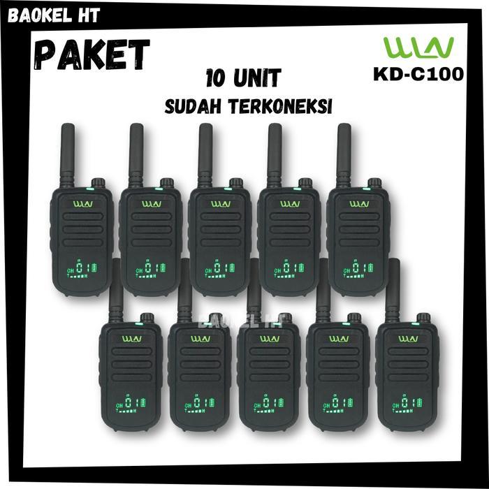 PAKET 10 HT WLAN KD C100 KD-C100 Single Band Walkie Talkie WLN C100U