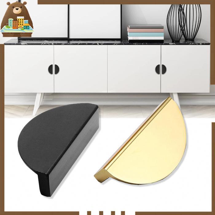 Handle Pintu Setengah Lingkaran Gold Handle Tarikan Lemari Handle Bulat Lemari Tarikan Laci Setengah
