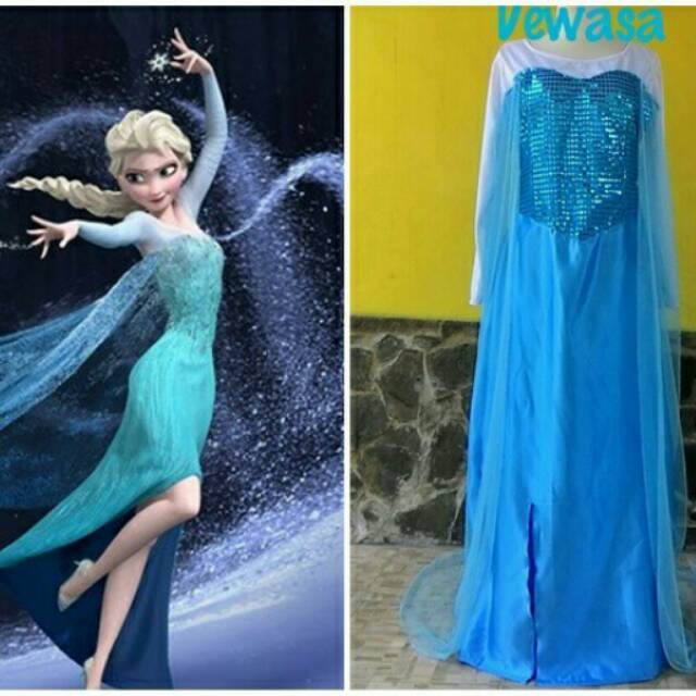 Princess Elsa Frozen Baju Kostum Elsa Frozen Kaos Putih Cosplay Princess